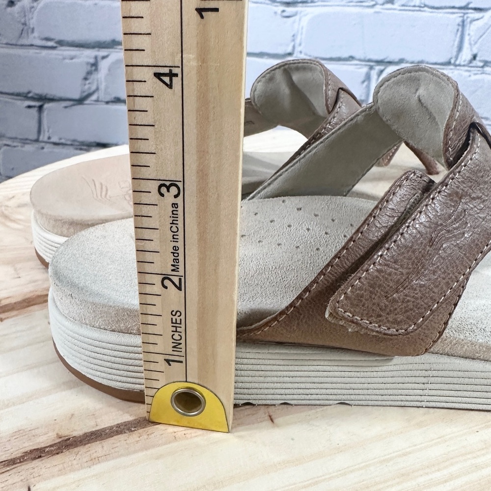 Dansko CeCe Brown Burnished Calf Leather T Strap Sandals Size 40 9.5-10 Open Toe - Picture 8 of 10